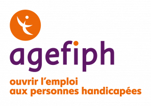 Logo de l'Agefiph, ouvrir l'emploi aux personnes handicapées