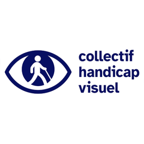 Logo Collectif Handicap Visuel (oeil et nom horizontal)