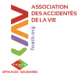 Logo de la FNATH, Association des accidentés de la vie, fnath.org. Efficaces solidaires