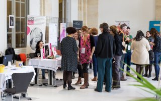 URRH 2023 - Photo de l'espace "exposants". Les exposants présentent leurs rôle et mission.