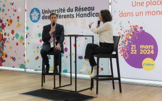 Photo d'un En Direct avec Stanislas Lemor, Directeur général de Stef. Il est interviewé par Natacha Fellous.